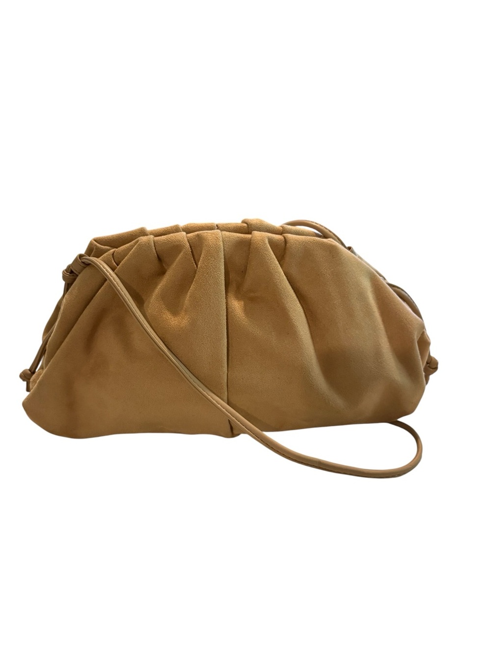 Banana Republic Faux Suede Ruched Pouch Clutch New Without Tags